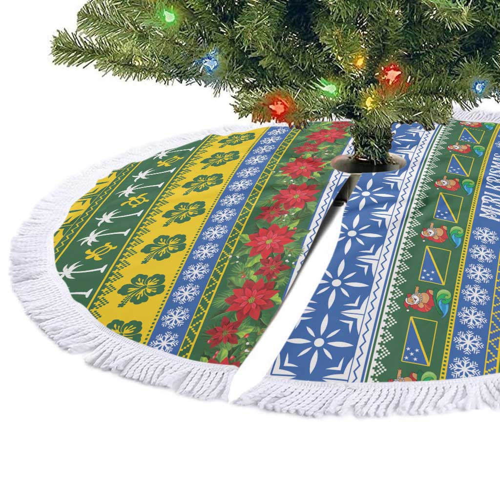 Solomon Islands Christmas Tree Skirt The Solomons Melanesian Meri Krismas LT14 - Polynesian Pride