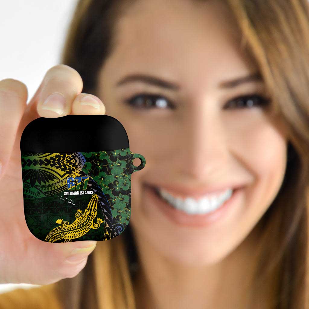 Solomon Islands AirPods Case 677 Proud Crocodile Melanesian Pattern LT14 - Polynesian Pride
