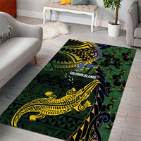 Solomon Islands Area Rug 677 Proud Crocodile Melanesian Pattern LT14 - Polynesian Pride