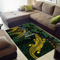 Solomon Islands Area Rug 677 Proud Crocodile Melanesian Pattern LT14 - Polynesian Pride