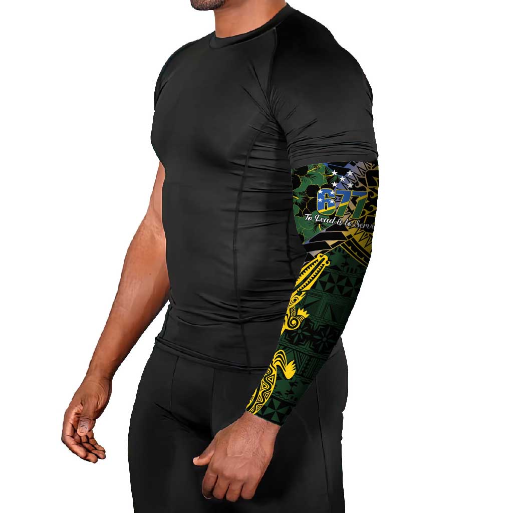 Solomon Islands Arm Sleeves 677 Proud Crocodile Melanesian Pattern LT14 - Polynesian Pride