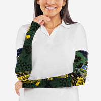 Solomon Islands Arm Sleeves 677 Proud Crocodile Melanesian Pattern LT14 - Polynesian Pride