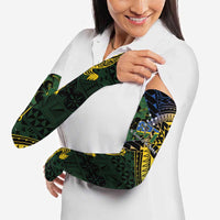 Solomon Islands Arm Sleeves 677 Proud Crocodile Melanesian Pattern LT14 - Polynesian Pride