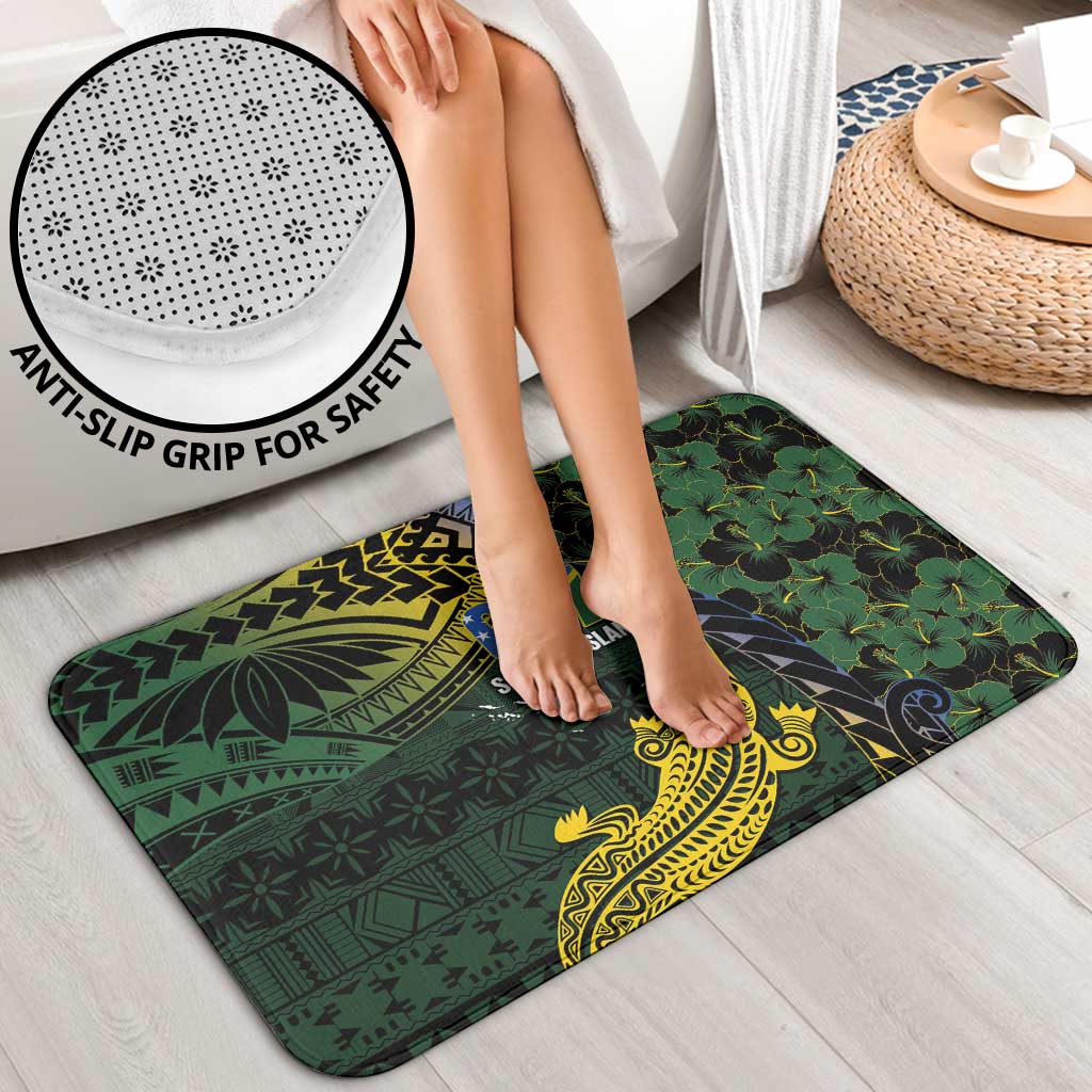 Solomon Islands Bathroom Set 677 Proud Crocodile Melanesian Pattern LT14 - Polynesian Pride