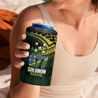 Solomon Islands 4 in 1 Can Cooler Tumbler 677 Proud Crocodile Melanesian Pattern LT14 - Polynesian Pride