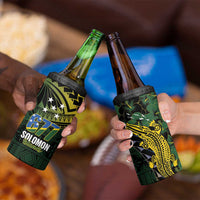 Solomon Islands 4 in 1 Can Cooler Tumbler 677 Proud Crocodile Melanesian Pattern LT14 - Polynesian Pride