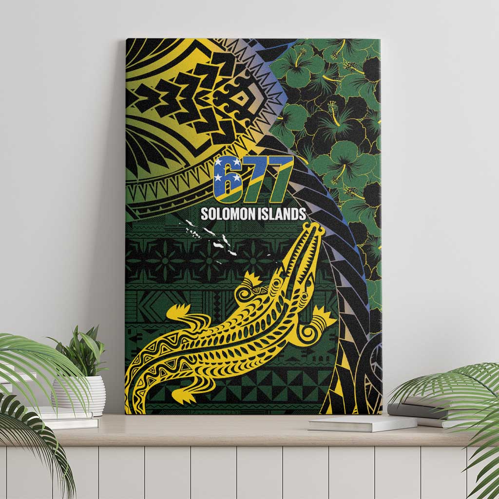 Solomon Islands Canvas Wall Art 677 Proud Crocodile Melanesian Pattern LT14 - Polynesian Pride