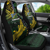 Solomon Islands Car Seat Cover 677 Proud Crocodile Melanesian Pattern LT14 - Polynesian Pride