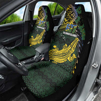 Solomon Islands Car Seat Cover 677 Proud Crocodile Melanesian Pattern LT14 - Polynesian Pride