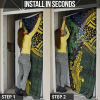 Solomon Islands Door Cover 677 Proud Crocodile Melanesian Pattern LT14 - Polynesian Pride