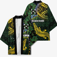 Solomon Islands Kimono 677 Proud Crocodile Melanesian Pattern LT14 - Polynesian Pride
