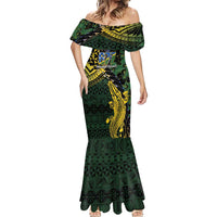 Solomon Islands Mermaid Dress 677 Proud Crocodile Melanesian Pattern LT14 - Polynesian Pride