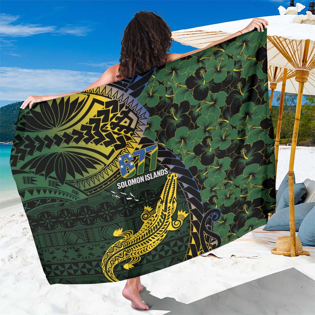 Solomon Islands Sarong 677 Proud Crocodile Melanesian Pattern LT14 One Size 44 x 66 inches Black - Polynesian Pride