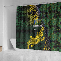 Solomon Islands Shower Curtain 677 Proud Crocodile Melanesian Pattern LT14 - Polynesian Pride