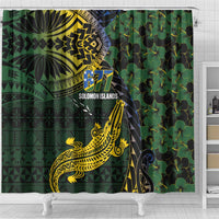 Solomon Islands Shower Curtain 677 Proud Crocodile Melanesian Pattern LT14 - Polynesian Pride