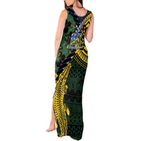 Solomon Islands Tank Maxi Dress 677 Proud Crocodile Melanesian Pattern LT14 - Polynesian Pride