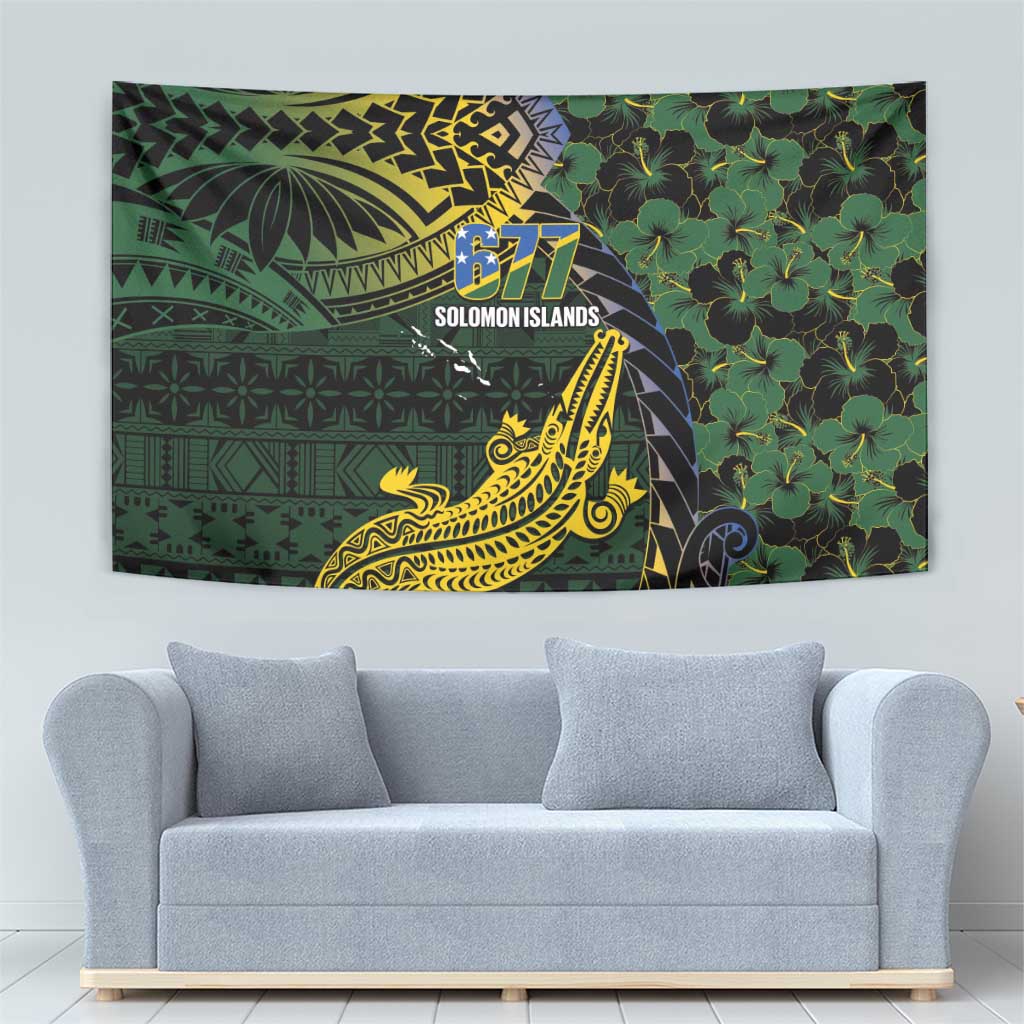 Solomon Islands Tapestry 677 Proud Crocodile Melanesian Pattern LT14 - Polynesian Pride