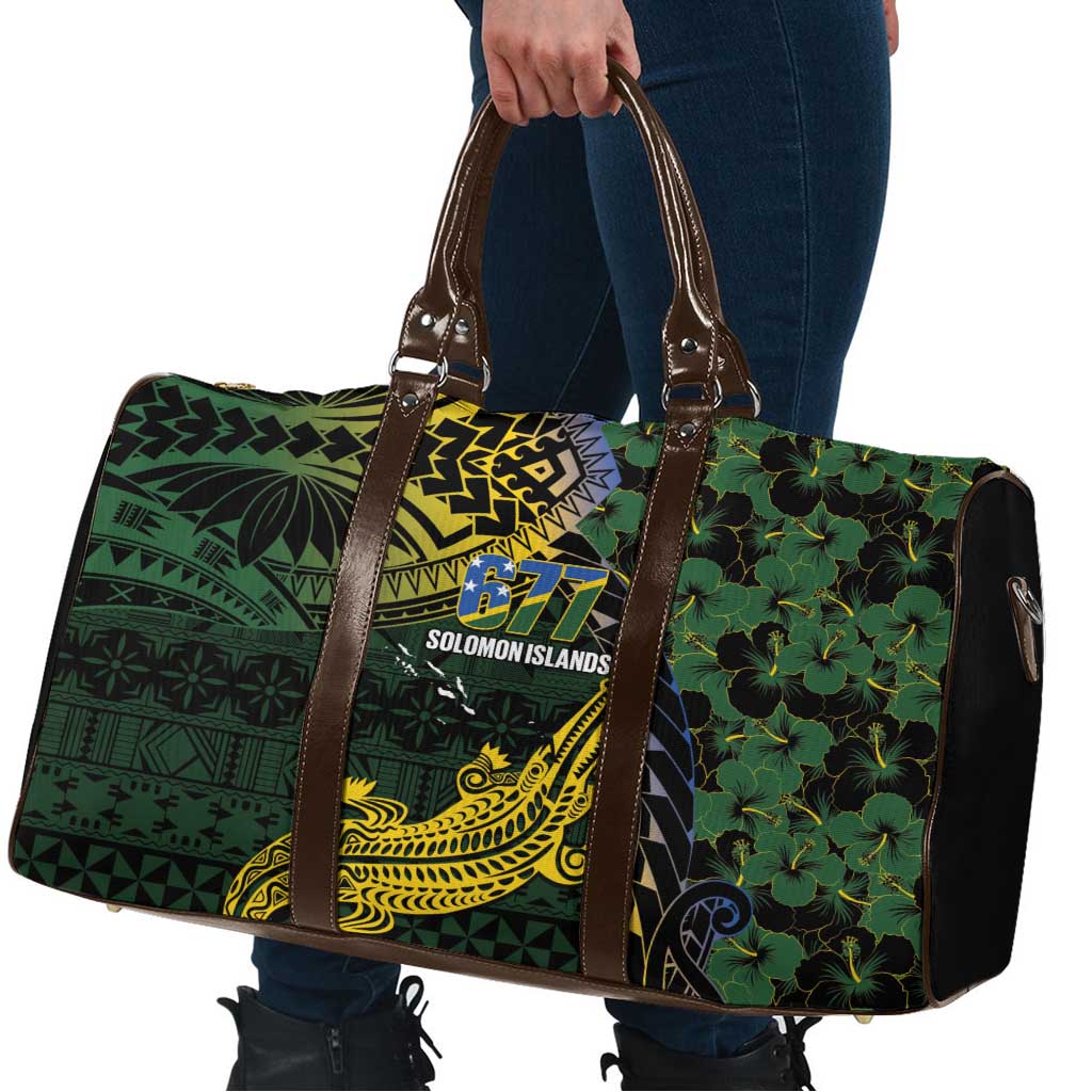 Solomon Islands Travel Bag 677 Proud Crocodile Melanesian Pattern LT14 - Polynesian Pride