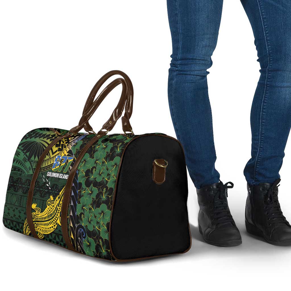 Solomon Islands Travel Bag 677 Proud Crocodile Melanesian Pattern LT14 - Polynesian Pride