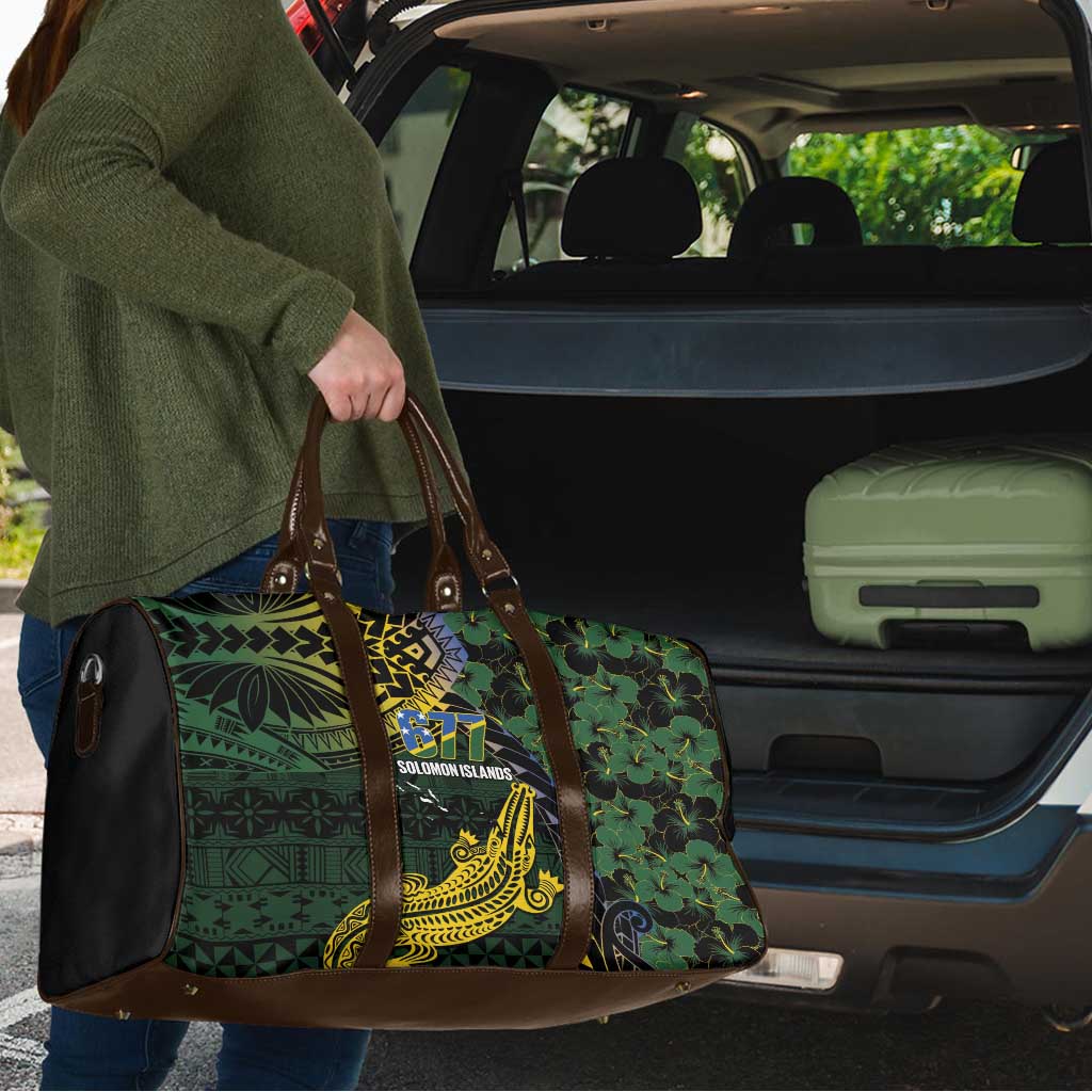 Solomon Islands Travel Bag 677 Proud Crocodile Melanesian Pattern LT14 - Polynesian Pride