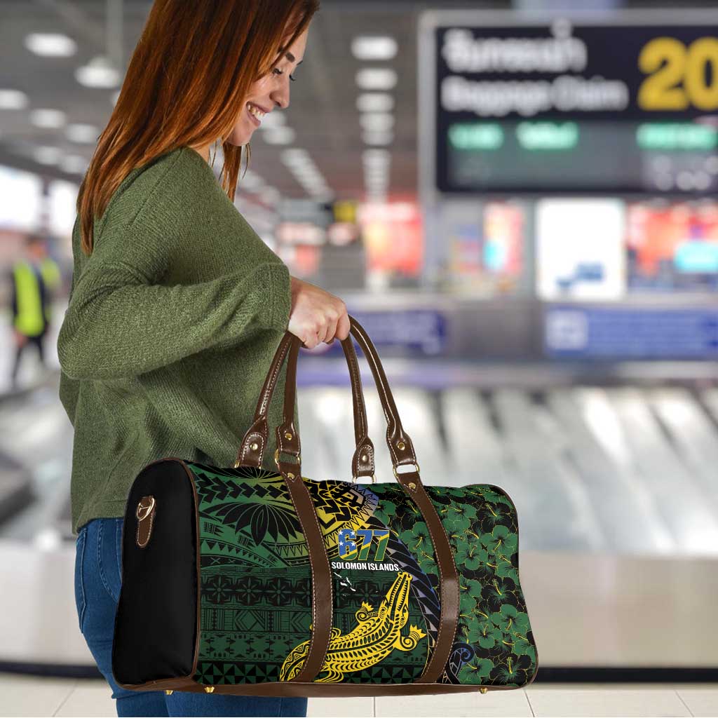Solomon Islands Travel Bag 677 Proud Crocodile Melanesian Pattern LT14 - Polynesian Pride