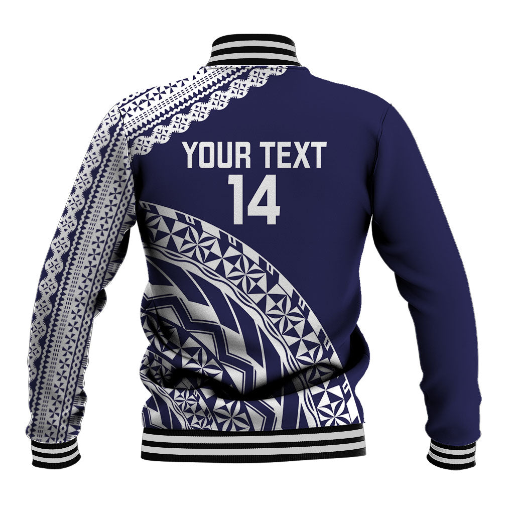 Nadi Fiji 2026 Rugby Custom Baseball Jacket Kikau Fijian Tapa Pattern LT14 - Polynesian Pride
