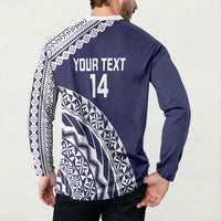 Nadi Fiji 2026 Rugby Custom Button Sweatshirt Kikau Fijian Tapa Pattern LT14 - Polynesian Pride