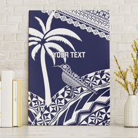Nadi Fiji 2026 Rugby Custom Canvas Wall Art Kikau Fijian Tapa Pattern LT14 Without Frame Navy Blue - Polynesian Pride