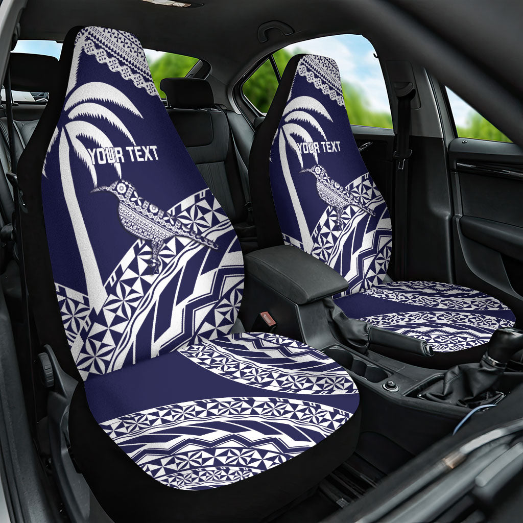 Nadi Fiji 2026 Rugby Custom Car Seat Cover Kikau Fijian Tapa Pattern LT14 One Size Navy Blue - Polynesian Pride