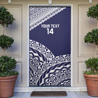 Nadi Fiji 2026 Rugby Custom Door Cover Kikau Fijian Tapa Pattern LT14 Navy Blue - Polynesian Pride