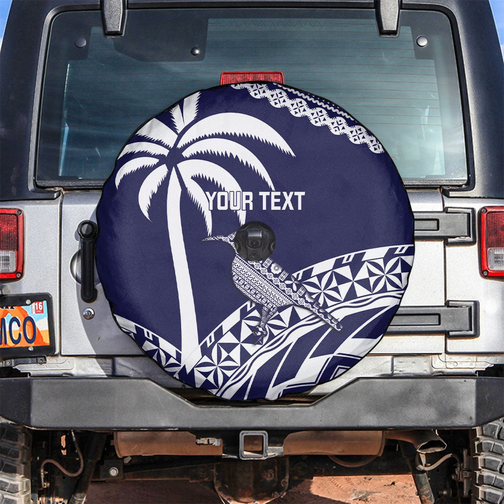 Nadi Fiji 2026 Rugby Custom Spare Tire Cover Kikau Fijian Tapa Pattern LT14 Navy Blue - Polynesian Pride