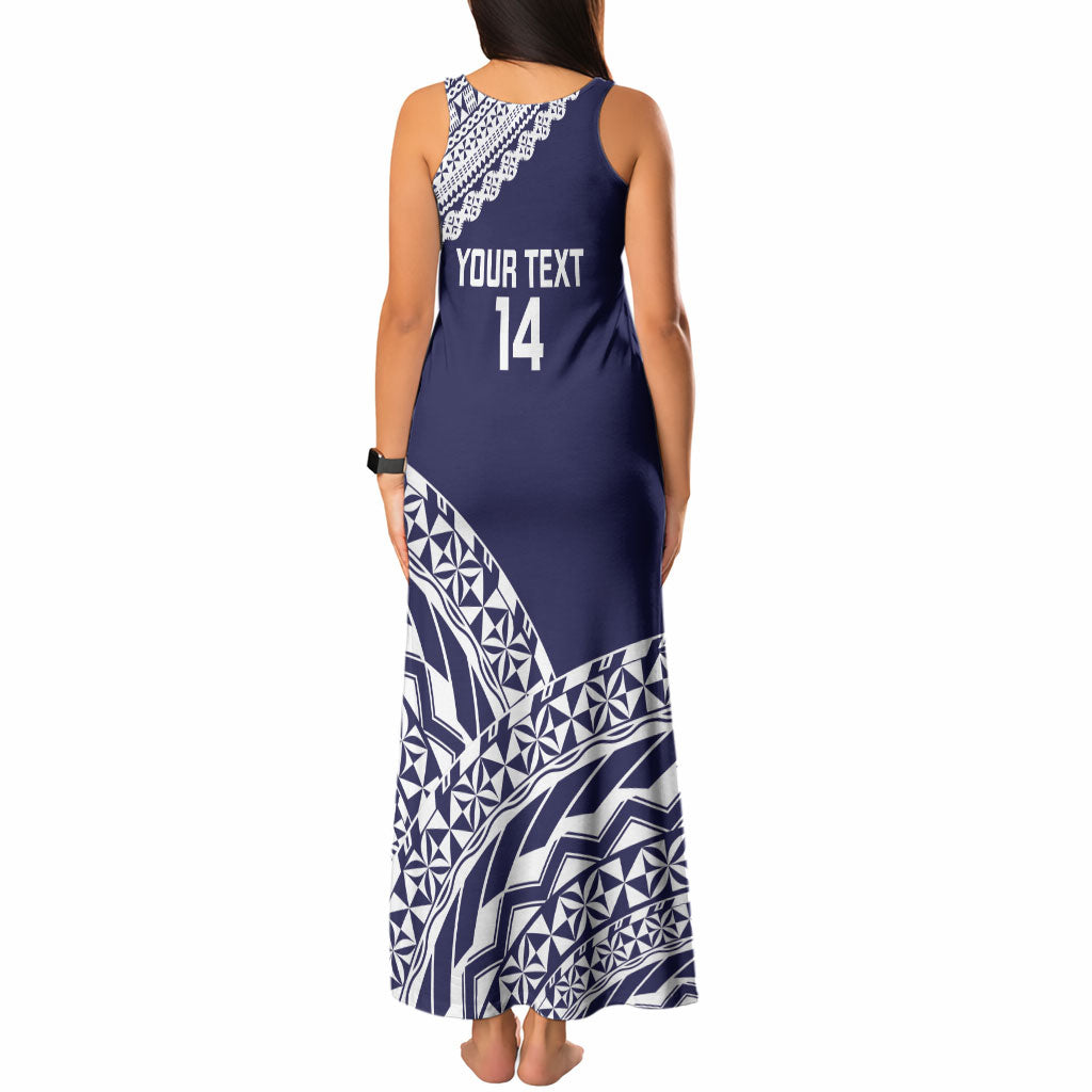 Nadi Fiji 2026 Rugby Custom Tank Maxi Dress Kikau Fijian Tapa Pattern LT14 - Polynesian Pride