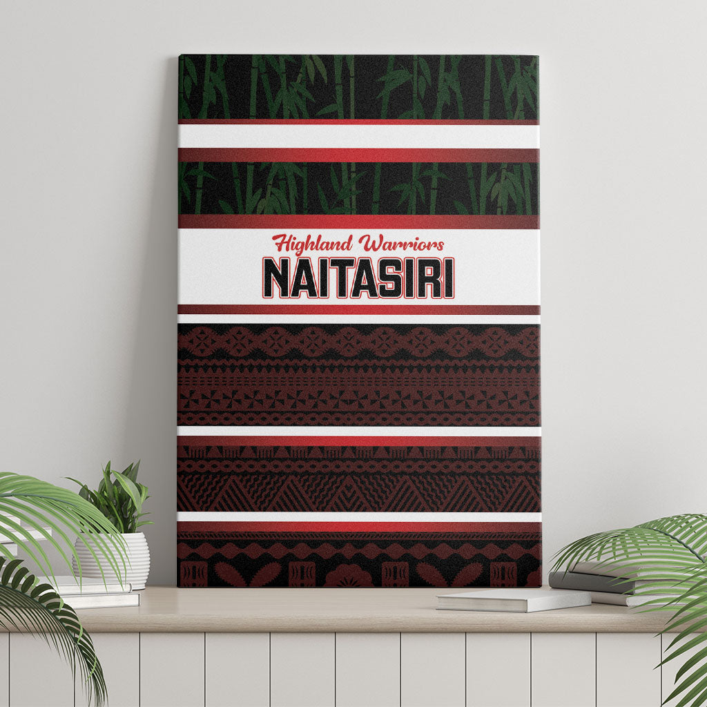 Naitasiri Fiji 2026 Rugby Canvas Wall Art Highland Warriors Fijian Tapa Pattern LT14 - Polynesian Pride