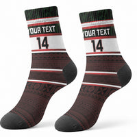 Naitasiri Fiji 2026 Rugby Custom Crew Socks Highland Warriors Fijian Tapa Pattern LT14 - Polynesian Pride