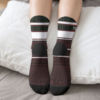 Naitasiri Fiji 2026 Rugby Custom Crew Socks Highland Warriors Fijian Tapa Pattern LT14 - Polynesian Pride