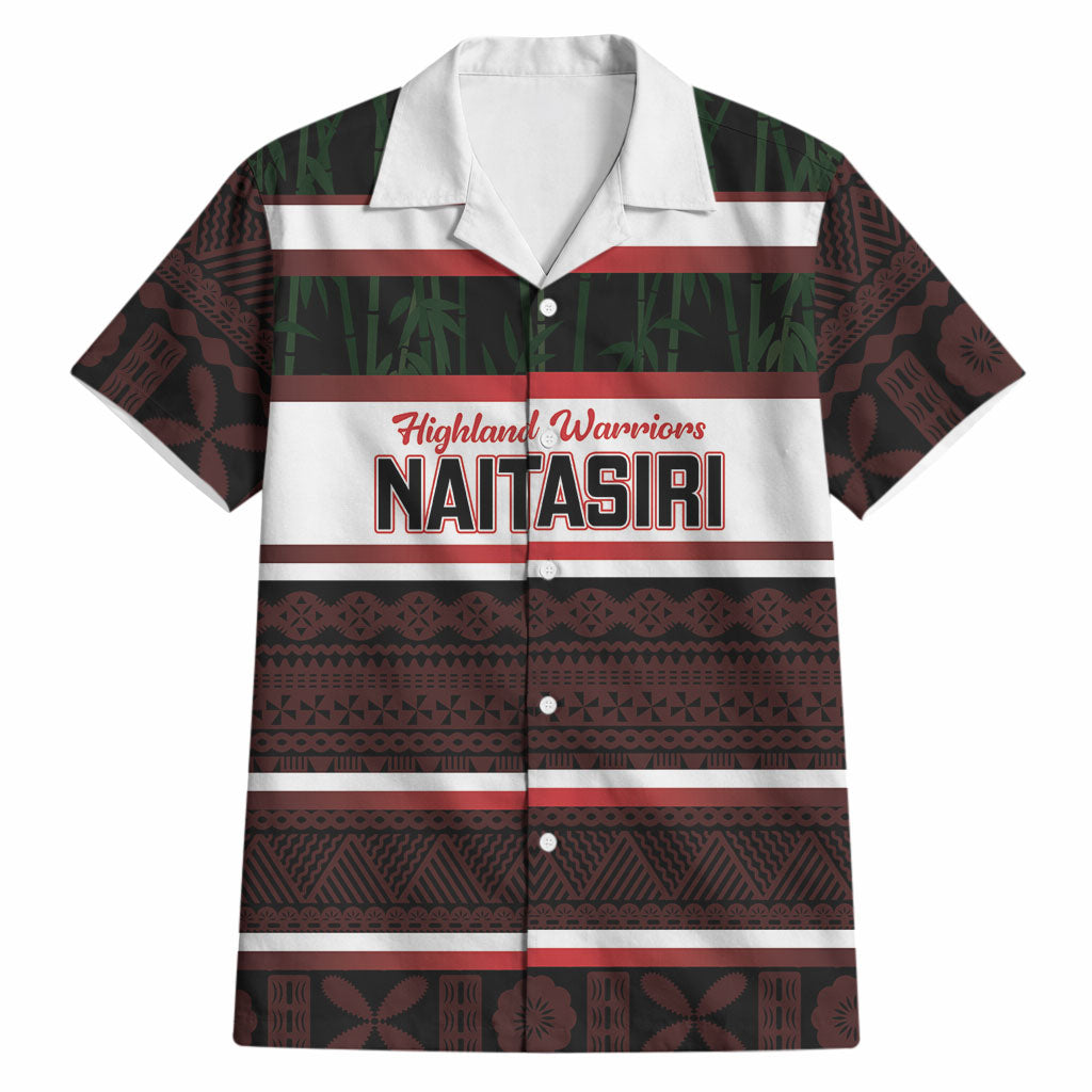 Naitasiri Fiji 2026 Rugby Custom Hawaiian Shirt Highland Warriors Fijian Tapa Pattern LT14 Black - Polynesian Pride