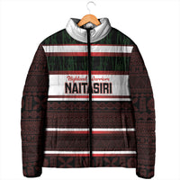 Naitasiri Fiji 2026 Rugby Custom Padded Jacket Highland Warriors Fijian Tapa Pattern LT14 - Polynesian Pride