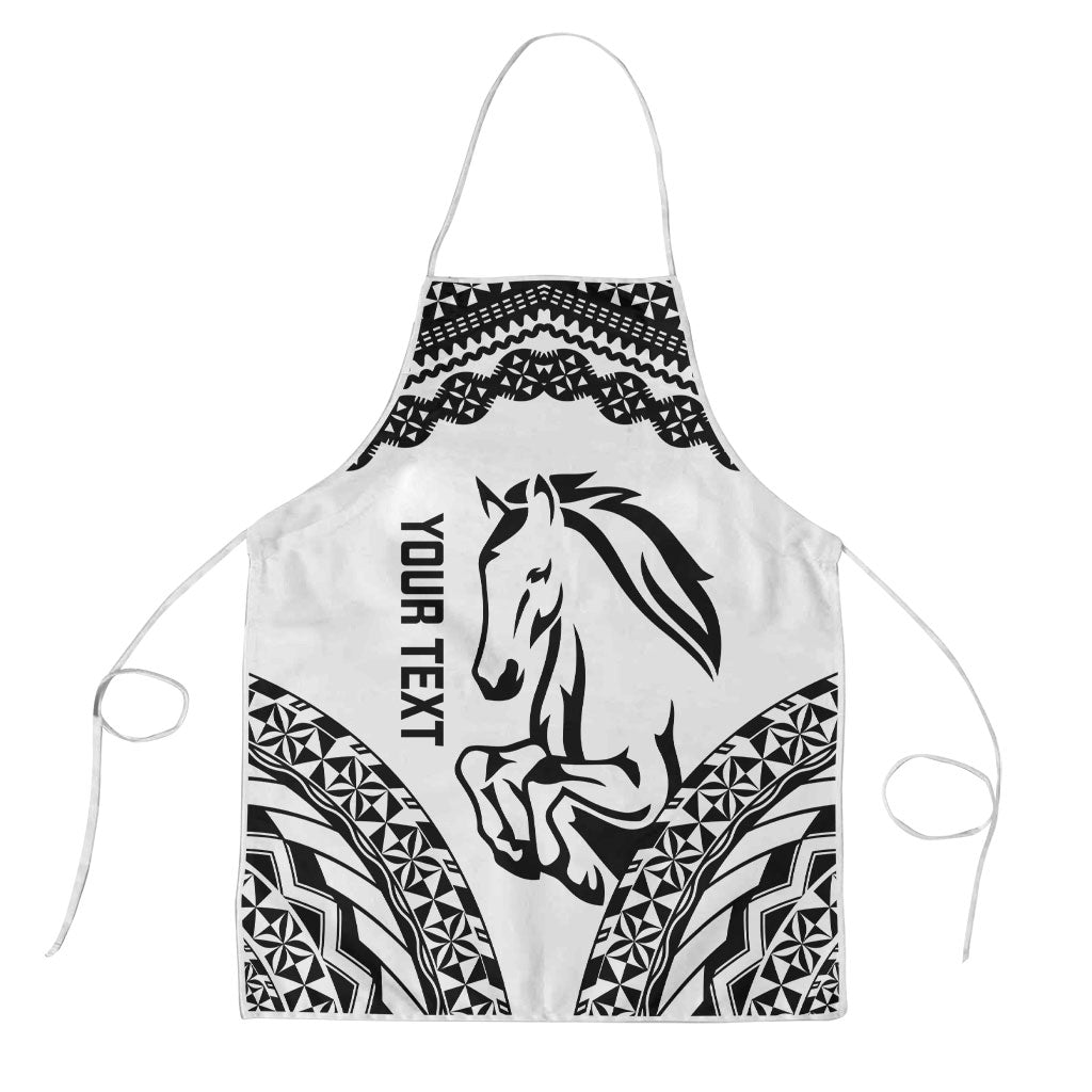 Nadroga Fiji 2026 Rugby Custom Apron Stallion Fijian Tapa Pattern LT14 White - Polynesian Pride