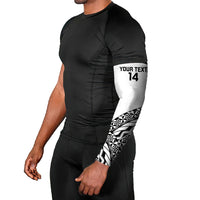 Nadroga Fiji 2026 Rugby Custom Arm Sleeves Stallion Fijian Tapa Pattern LT14 - Polynesian Pride