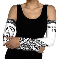 Nadroga Fiji 2026 Rugby Custom Arm Sleeves Stallion Fijian Tapa Pattern LT14 - Polynesian Pride