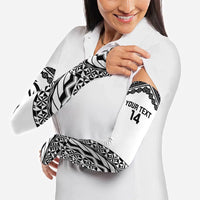 Nadroga Fiji 2026 Rugby Custom Arm Sleeves Stallion Fijian Tapa Pattern LT14 - Polynesian Pride