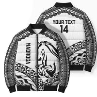 Nadroga Fiji 2026 Rugby Custom Bomber Puffer Jacket Stallion Fijian Tapa Pattern LT14 - Polynesian Pride