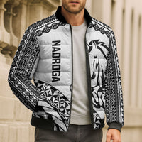 Nadroga Fiji 2026 Rugby Custom Bomber Puffer Jacket Stallion Fijian Tapa Pattern LT14 - Polynesian Pride