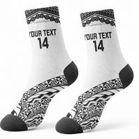 Nadroga Fiji 2026 Rugby Custom Crew Socks Stallion Fijian Tapa Pattern LT14 - Polynesian Pride
