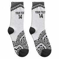 Nadroga Fiji 2026 Rugby Custom Crew Socks Stallion Fijian Tapa Pattern LT14 - Polynesian Pride