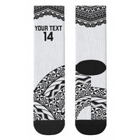 Nadroga Fiji 2026 Rugby Custom Crew Socks Stallion Fijian Tapa Pattern LT14 - Polynesian Pride
