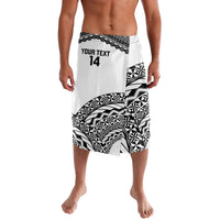 Nadroga Fiji 2026 Rugby Custom Lavalava Stallion Fijian Tapa Pattern LT14 White - Polynesian Pride