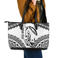 Nadroga Fiji 2026 Rugby Custom Leather Tote Bag Stallion Fijian Tapa Pattern LT14 - Polynesian Pride