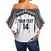 Nadroga Fiji 2026 Rugby Custom Off Shoulder Wrap Waist Top Stallion Fijian Tapa Pattern LT14 - Polynesian Pride