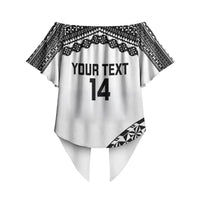 Nadroga Fiji 2026 Rugby Custom Off Shoulder Wrap Waist Top Stallion Fijian Tapa Pattern LT14 - Polynesian Pride